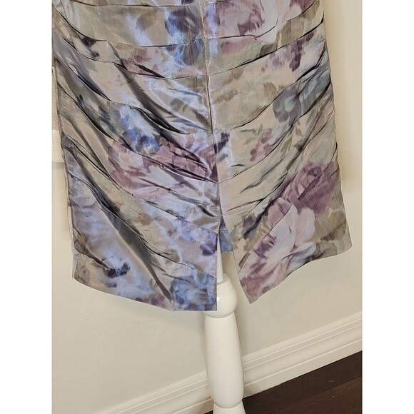 Peruvian Connection Cocktail Dress  Size 4  Gray/Lavender  Sleek Figure-Skimming - Picture 4 of 12